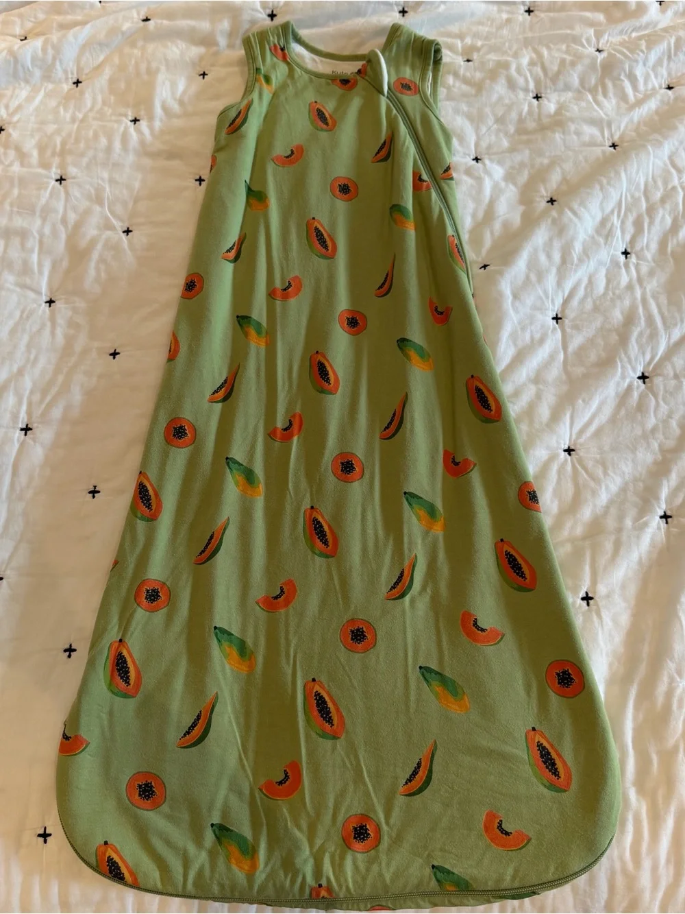 Kyte Baby Sleep Sack in Light Green Papaya Print